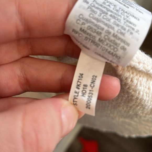 Madewell Pointelle Pullover Sweater Women’s Size S Cream - Picture 5 of 6